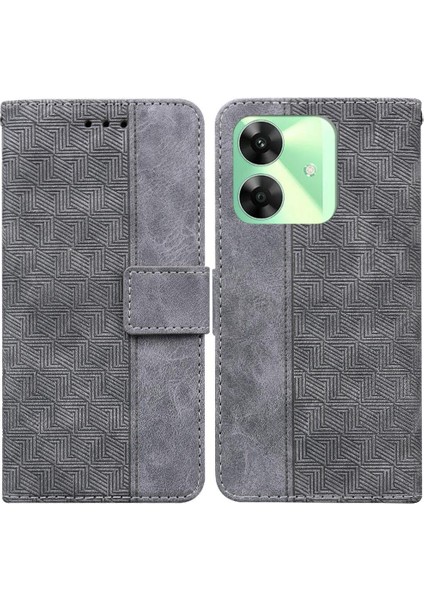 Realme C61 Flip Folio Cüzdan Kapak Premium Pu Deri Için Flip Case (Yurt Dışından)