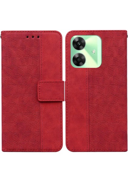 Realme C61 Flip Folio Cüzdan Kapak Premium Pu Deri Için Flip Case (Yurt Dışından)