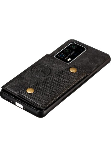 Huawei P40 Pro Kickstand Buit Için Cüzdan Kılıf Demir Cüzdan Kılıf Kartı (Yurt Dışından) fırsatları