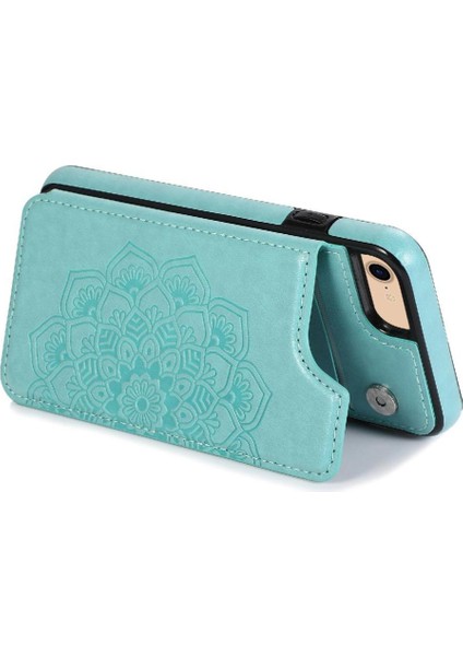 IPhone 6/6s Pu Deri Çift Düğmeler Için Kart Tutucu Kılıf ile Cüzdan (Yurt Dışından)