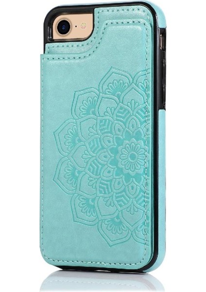 IPhone 6/6s Pu Deri Çift Düğmeler Için Kart Tutucu Kılıf ile Cüzdan (Yurt Dışından)