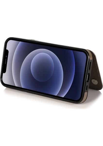 IPhone 12 Desen Çiçek Pu Deri Flip Için Kart Tutucu Kılıf ile Cüzdan (Yurt Dışından)