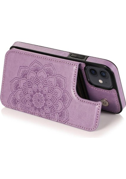 IPhone 12 Mini Kabartmalı Mandala Pu Flip Için Kart Tutucu Kılıf ile Cüzdan (Yurt Dışından) indirimleri