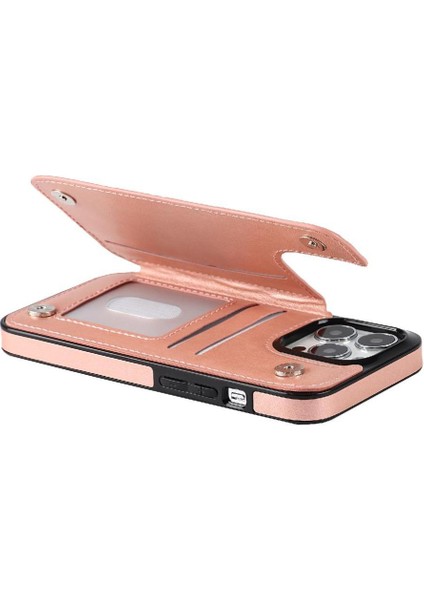 IPhone 14 Için Kart Tutucu Kılıf ile Cüzdan Pro Max Desen Çiçek Kabartmalı (Yurt Dışından)