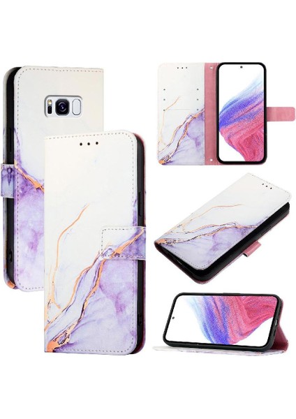 Samsung Galaxy S8 Artı Kickstand Cüzdan Pu Deri Mermer Desen (Yurt Dışından) fiyatları
