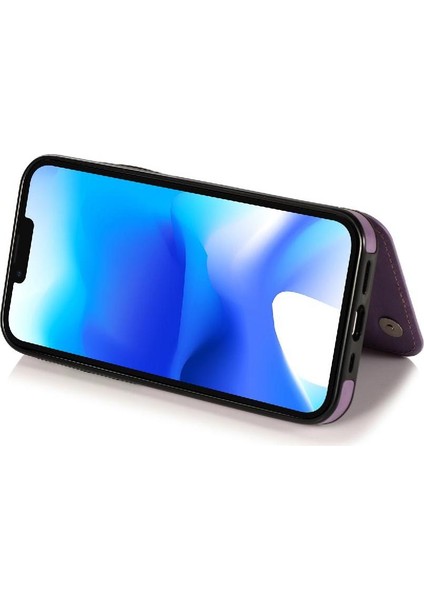IPhone 15 Için Kart Tutucu Kılıf ile Cüzdan Artı Çift Düğmeler Flip Çiçek (Yurt Dışından)