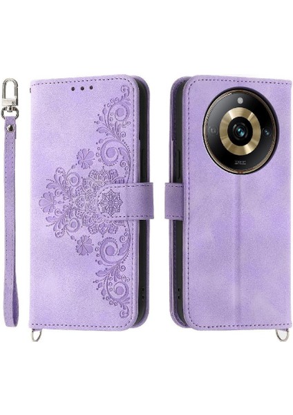 Realme 11 Pro 5g Bileklik Darbeye Kabartmalı Çoklu Kart Için Flip Case (Yurt Dışından) modelleri
