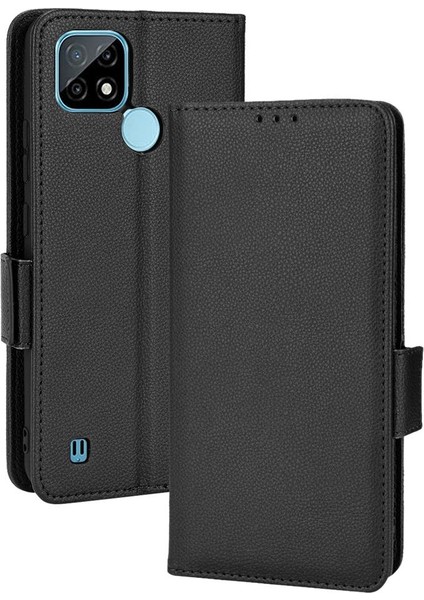 Realme C21 Kart Yuvaları Için Kılıf Tutucu Cüzdan Pu Deri Manyetik Yan (Yurt Dışından) modelleri