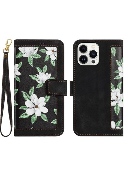 IPhone 14 Için Cüzdan Durumda Pro Anti Scratch Kickstand Manyetik Kapatma Pu (Yurt Dışından) indirimleri