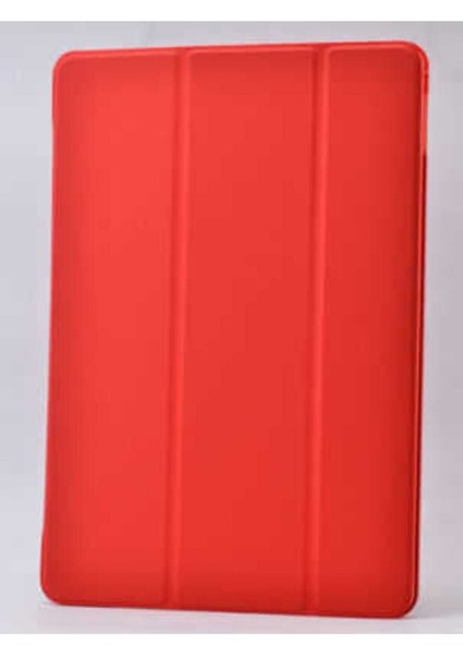 Apple iPad 9.7 2018 (6.nesil) Uyumlu Zore Smart Cover Standlı 1-1 Kılıf, Kırmızı