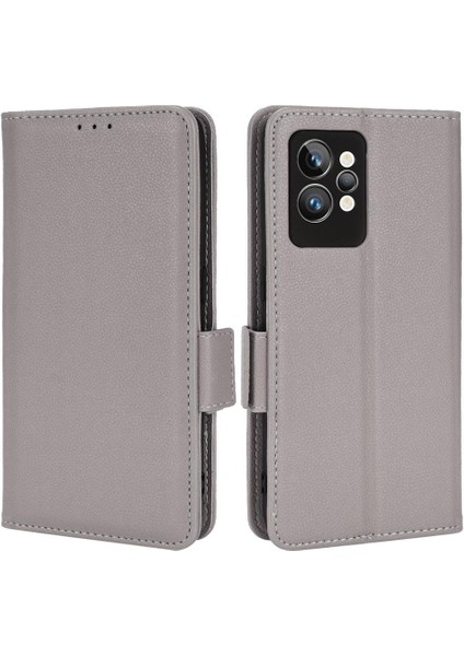 Realme Gt 2 Pro Yan Toka Cüzdan Manyetik Pu Deri Kart Yuvaları Için Kılıf (Yurt Dışından)