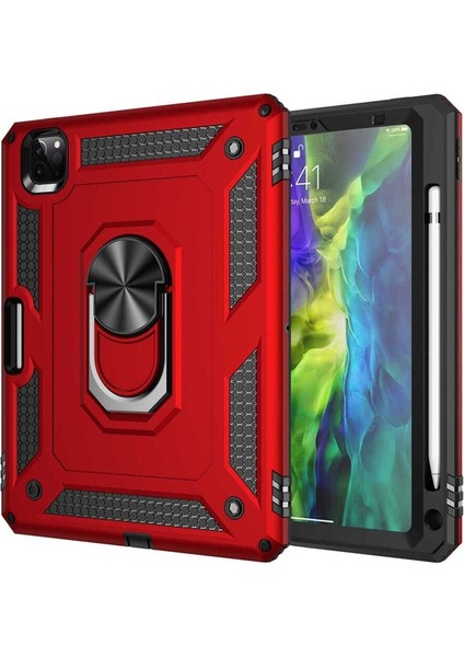 Apple iPad Pro 11 2020 (2.nesil) Uyumlu Kılıf Zore Tablet Vega Kapak, Kırmızı