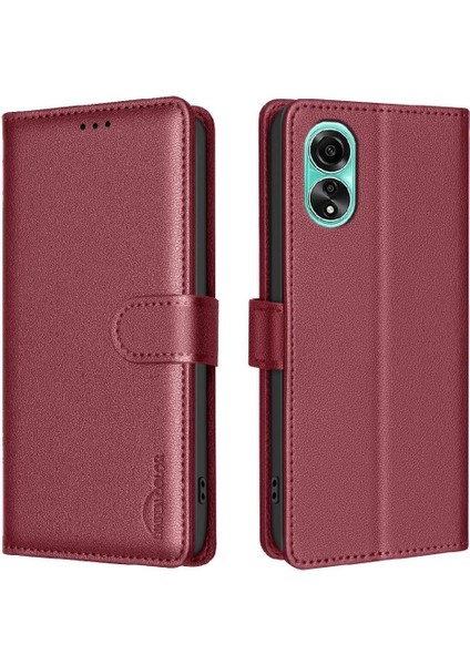 Oppo A78 4g Kart Tutucu Kickstand Pu Deri Cüzdan Rfıd Için Flip Case (Yurt Dışından)