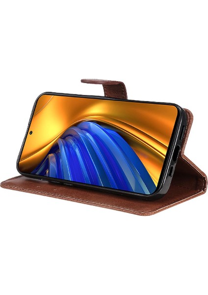 Xiaomi Poco F4 5g Için Flip Case Iş Cüzdan Telefon Kılıfı ile Kart Yuvası (Yurt Dışından)