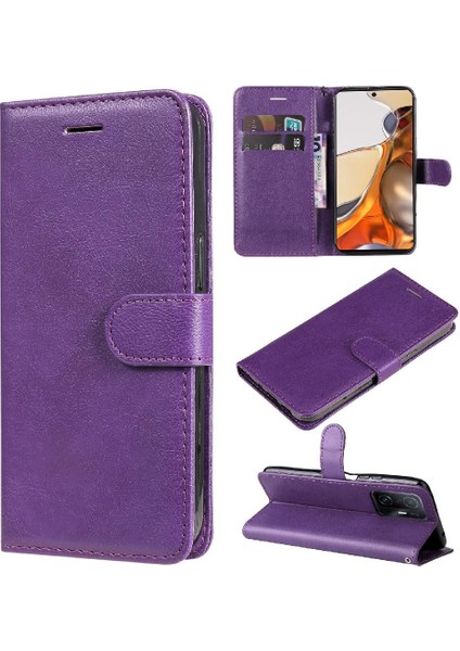 Xiaomi 11T/11T Pro Için Flip Case Kart Yuvası ile Yüksek Kaliteli Deri Telefon (Yurt Dışından)