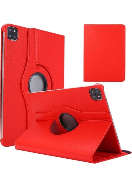 Apple iPad Pro 11 2020 (2.nesil) Uyumlu Zore Dönebilen Standlı Kılıf, Kırmızı