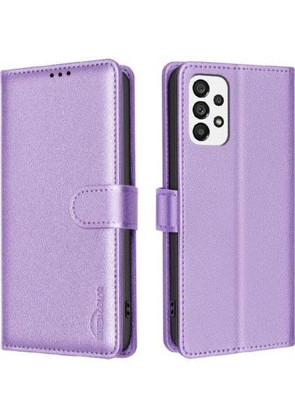 Samsung Galaxy M13 4g Manyetik Rfıd Engelleme Cüzdan Kart Pu Için Flip Case (Yurt Dışından)