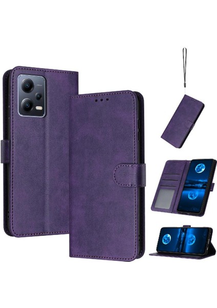 Xiaomi Redmi Not 12 Pro Artı Pu Deri Kickstand ile Flip Case (Yurt Dışından)