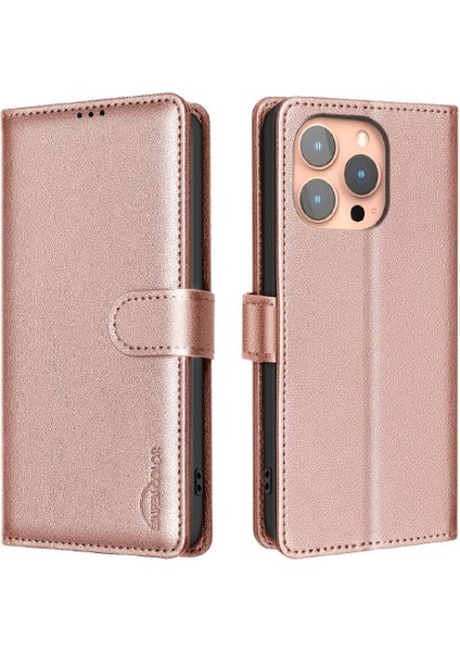 IPhone 15 Pro Max Cüzdan Rfıd Engelleme Kart Tutucu Kickstand Için Flip Case (Yurt Dışından)