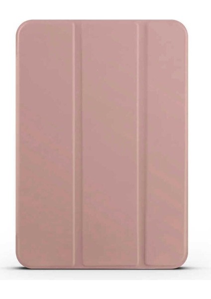 Apple iPad Mini 2021 (6.nesil) Uyumlu Zore Smart Cover Standlı 1-1 Kılıf, Rose Gold