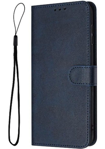 Toka Pu ile Samsung Galaxy M55 Kickstand Saf Renk Için Flip Case (Yurt Dışından)