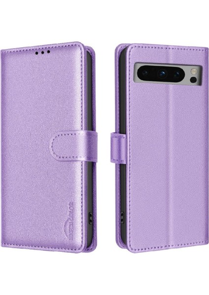 Google Piksel 8 Pro Cüzdan Kart Tutucu Kickstand Rfıd Pu Için Flip Case (Yurt Dışından)