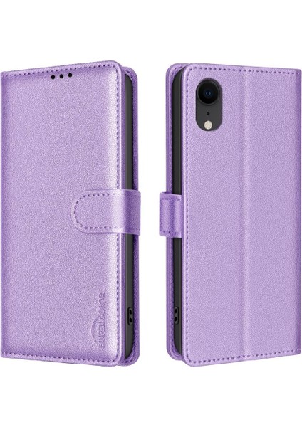 IPhone Xr Manyetik Cüzdan Rfıd Engelleme Pu Deri Kart Için Flip Case (Yurt Dışından)