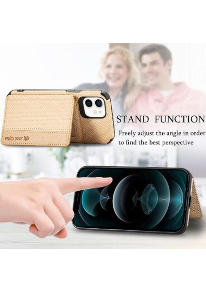IPhone 12 Için Kılıf Mini Manyetik Kart Tutucu Standı Fonksiyonu Rfıd Engelleme (Yurt Dışından) indirimleri