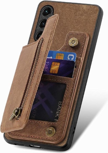 Samsung Galaxy A14 5g Standı Fonksiyonu Vintage Fermuar Cüzdan Geri (Yurt Dışından) fiyatları