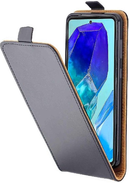 Samsung Galaxy M55 Tpu Deri Koruyucu Kapak Için Dikey Flip Case (Yurt Dışından)