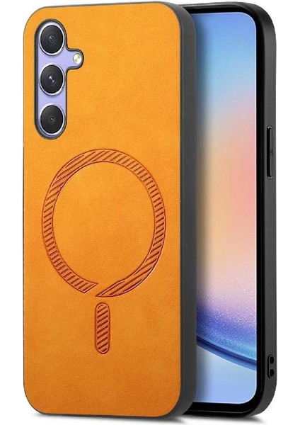 Samsung Galaxy A34 Hafif Ince Kablosuz Şarj Magsafe Araba (Yurt Dışından)