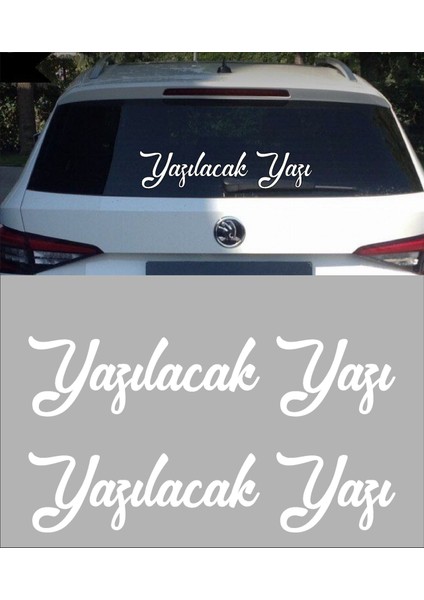 Isim Soyisim Yazı 2 Adet Kişisel Ürün Araba Oto Motosiklet Karavan Sticker 00121