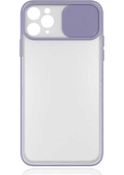 Apple iPhone 11 Pro Max Uyumlu Kılıf Zore Lensi Kapak, Lila