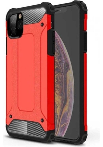 Apple iPhone 11 Pro Max Uyumlu Kılıf Zore Crash Silikon Kapak, Kırmızı