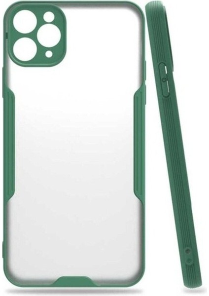 Apple iPhone 11 Pro Max Uyumlu Kılıf Zore Parfe Kapak, Koyu Yeşil