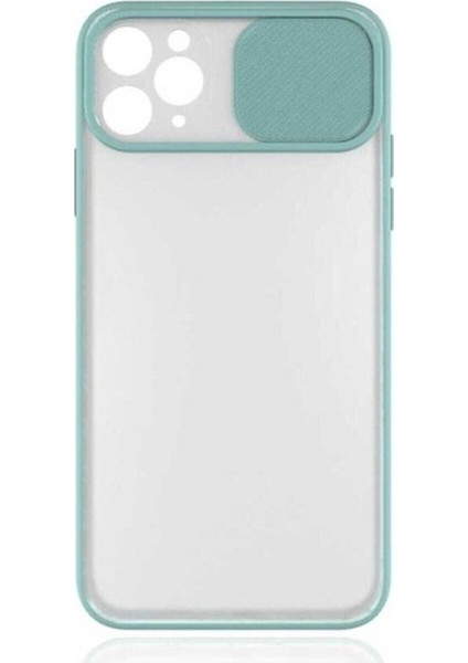 Apple iPhone 11 Pro Max Uyumlu Kılıf Zore Lensi Kapak, Turkuaz