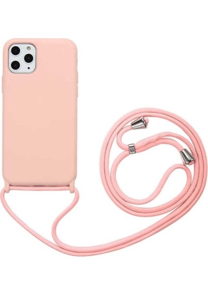 Apple iPhone 11 Pro Max Uyumlu Kılıf Zore Ropi Kapak, Pembe Açık