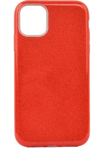 Apple iPhone 11 Pro Max Uyumlu Kılıf Zore Shining Silikon, Kırmızı