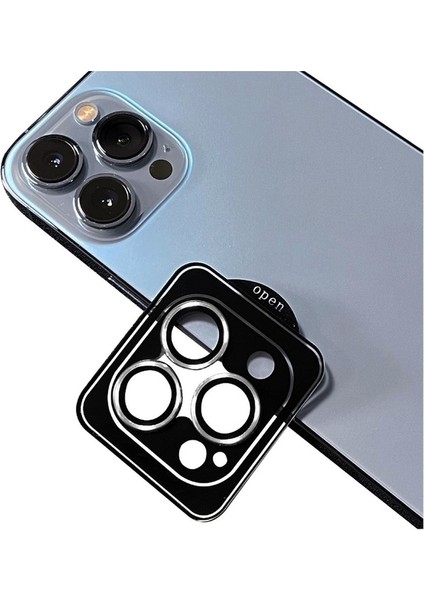 Apple iPhone 11 Pro Max Uyumlu Zore Cl-11 Safir Parmak Izi Bırakmayan Anti-Reflective Kamera Lens Koruyucu, Gümüş