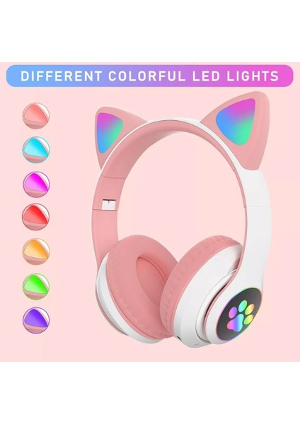 LED Işıklı Bluetooth Cat Ears Kablosuz Kulaklık (Yurt Dışından)