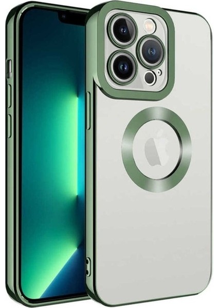 Apple iPhone 11 Pro Uyumlu Kılıf Kamera Korumalı Logo Gösteren Zore Omega Kapak, Yeşil