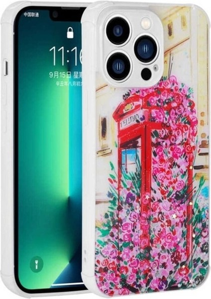 Apple iPhone 11 Pro Uyumlu Kılıf Simli Desenli Kamera Korumalı Parlak Zore Popy Kapak, Kulübe
