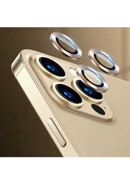 Apple iPhone 11 Pro Uyumlu Cl-07 Kamera Lens Koruyucu, Gold