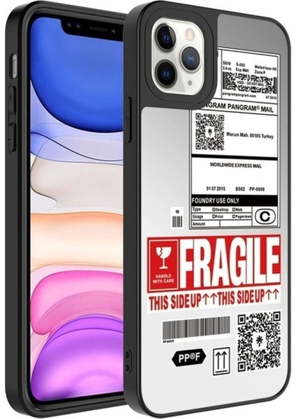 Apple iPhone 11 Pro Uyumlu Kılıf Aynalı Desenli Kamera Korumalı Parlak Zore Mirror Kapak, Fragile