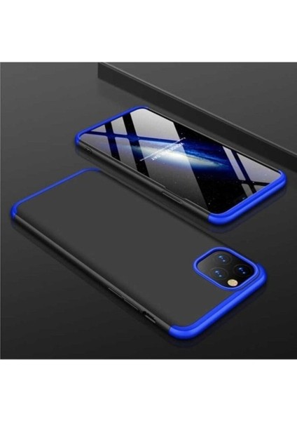 Apple iPhone 11 Pro Uyumlu Kılıf Zore Ays Kapak, Siyah-Mavi
