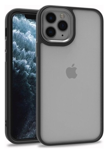 Apple iPhone 11 Pro Uyumlu Kılıf Zore Flora Kapak, Siyah