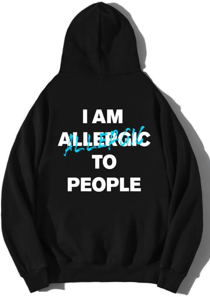 Unisex Oversize I Am Allergic To People Hoodie