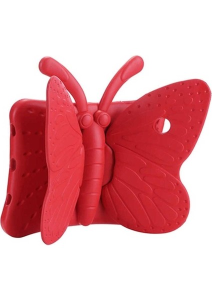 Apple iPad 9.7 2017 (5.nesil) Uyumlu Zore Butterfly Standlı Tablet Kılıf, Kırmızı