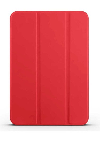 Apple iPad Mini 2021 (6.nesil) Uyumlu Zore Smart Cover Standlı 1-1 Kılıf, Kırmızı