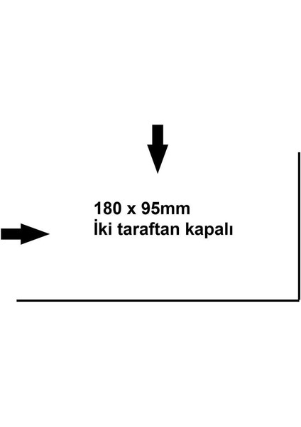 Arte - Şeffaf Zarf 180X95MM (50'li Paket)